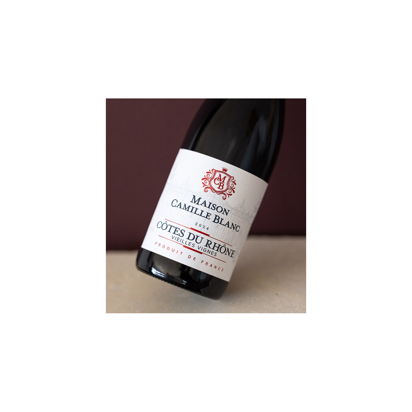 Maison Camille Blanc - Côtes du Rhône Rouge - Vieilles Vignes  8,90 €