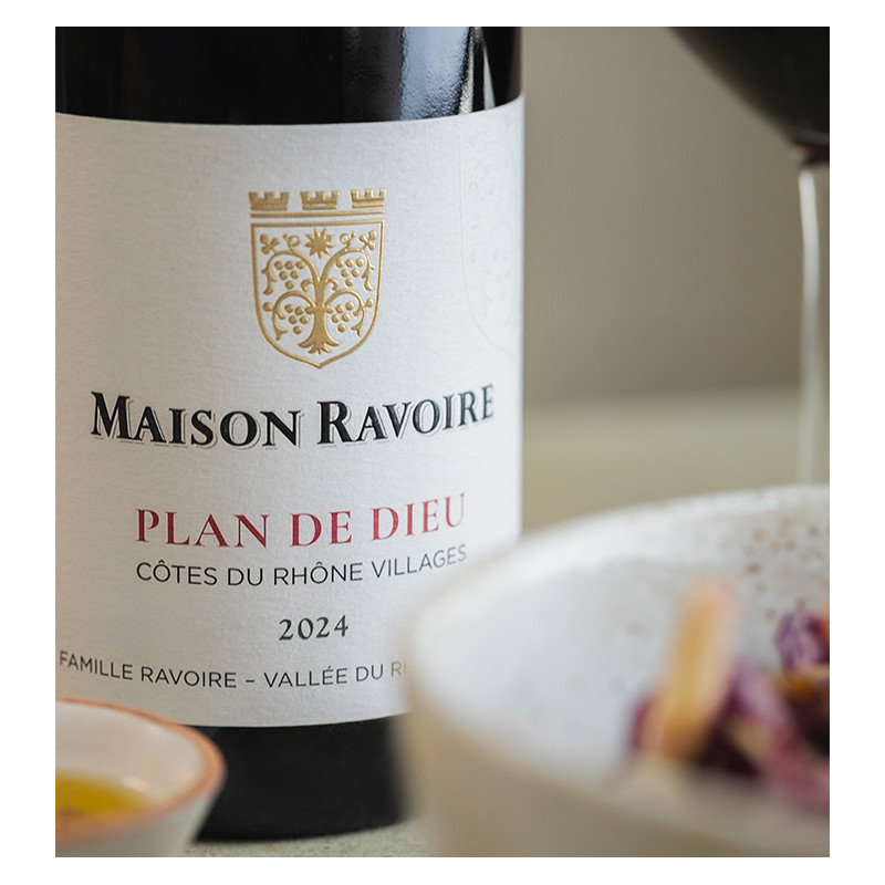 Maison Ravoire - AOP Côtes du Rhône Villages Plan de Dieu Rouge  8,90 €